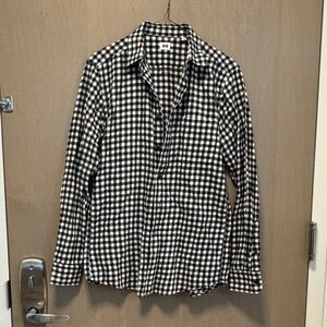 Men’s Uniqlo Sz S Black and White Gingham Shirt